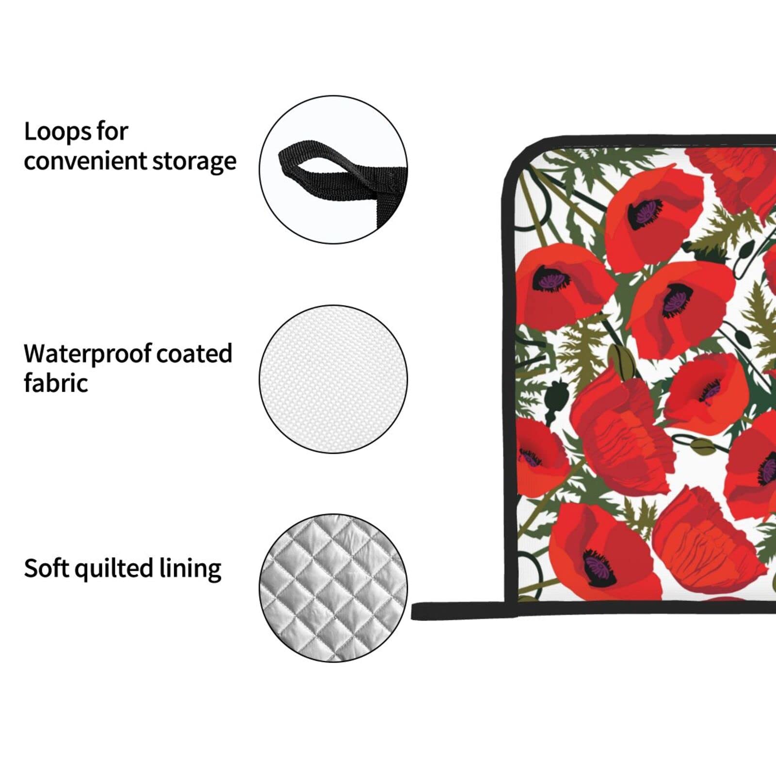 Topflappen Set 2-teilig Hellblau - 20.3x20.3 Cm Dicke Wärmeisolierte Topflappen Mit Aufhängebändchen