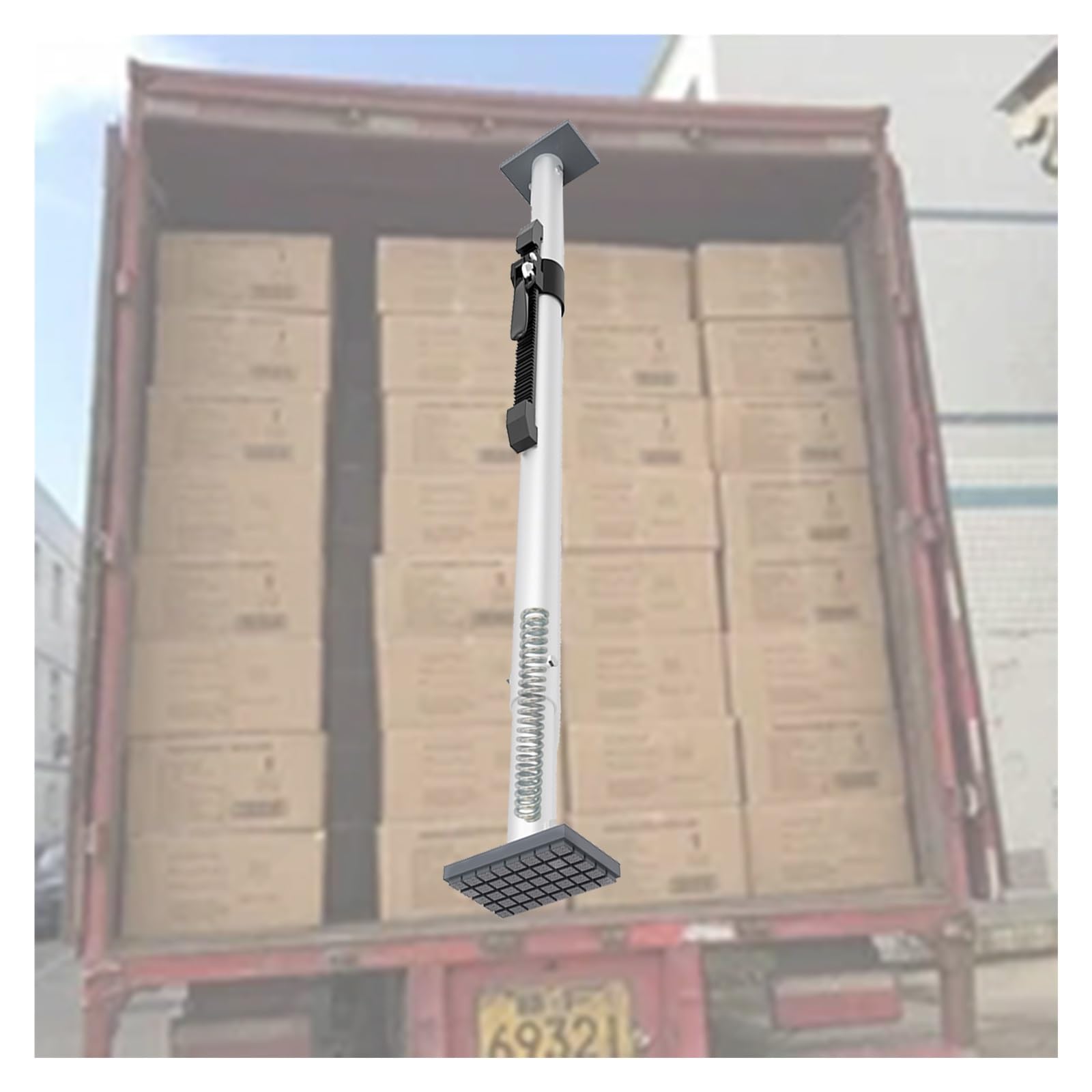 Lastensicherungsgestänge Ladungsstabilisator Ladungsstabilisator aus Aluminium für den sicheren Transport schwerer Gegenstände, Ladungsstabilisator mit Ratsche und Federung, LKW-Ladestabilisator für g