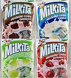 Milkita 4 Flavor Variety Pack - Vanilla Milk, Chocolate, Strawberry and Melon