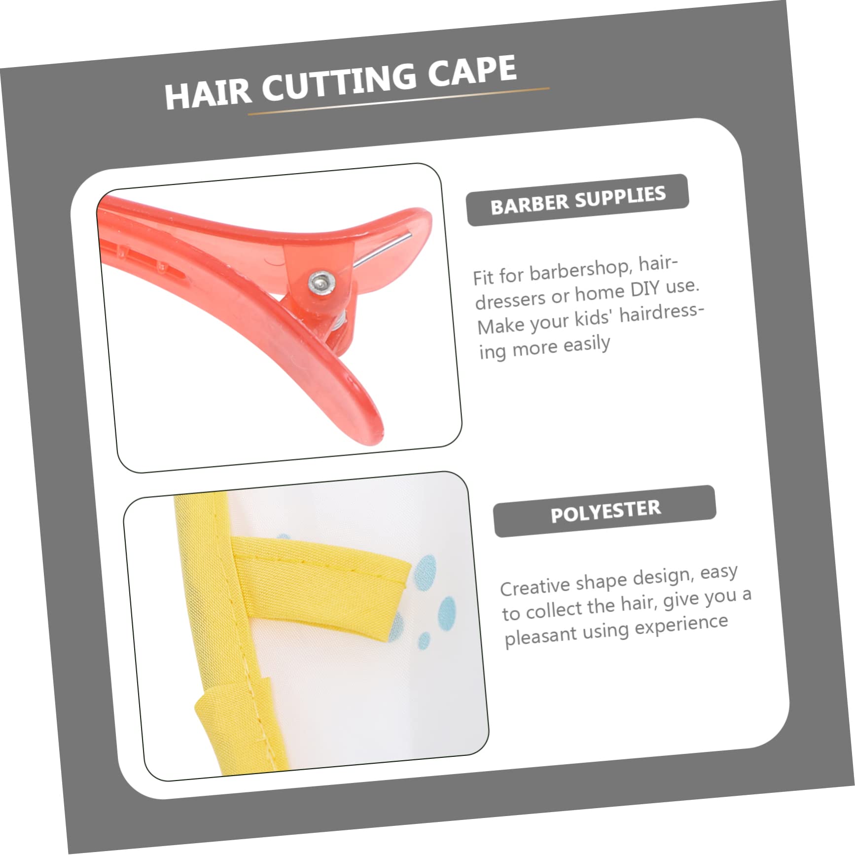 FOMIYES Lot De 3 Capes De Coupe De Cheveux Avec Fermeture Cou Pour Enfants Filles Et Garçons Pour La Maison