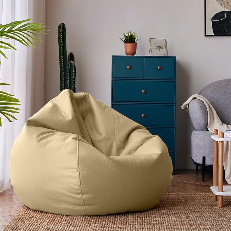 ComfyBean Bag with Beans Filled XXXXL Bean Bag Comfy Originals, True Size - Official : ComfyCozy Range (Color : Cream)-picture-17