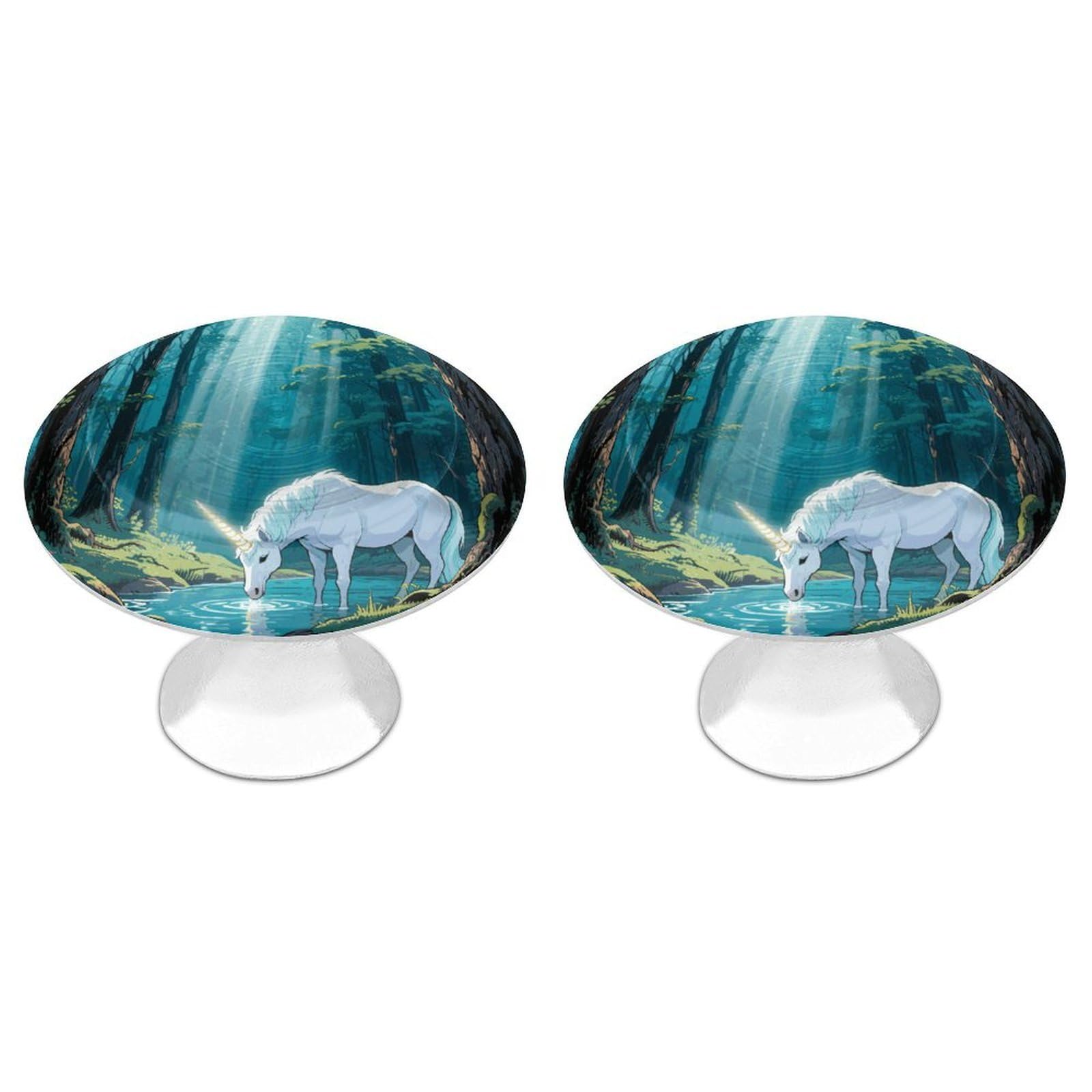 Lpsadgf Horse In The Ancient Forest Cabinet Knobs 2-Pack Stainless Steel Cabinet Pulls Vintage Drawer Pulls Handles For Kitchen Cabinets, Bathroom, Wardrobe Easy Install