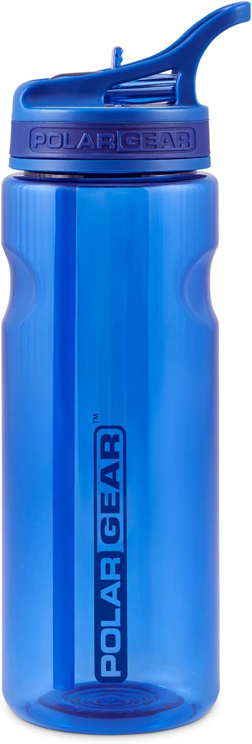 Polar Gear Aqua Grip Water Bottle – BPA-Free Reusable Water Bottles With Straw – 650ml Sports Water Bottle Perfect for Gym, Cycling & Work