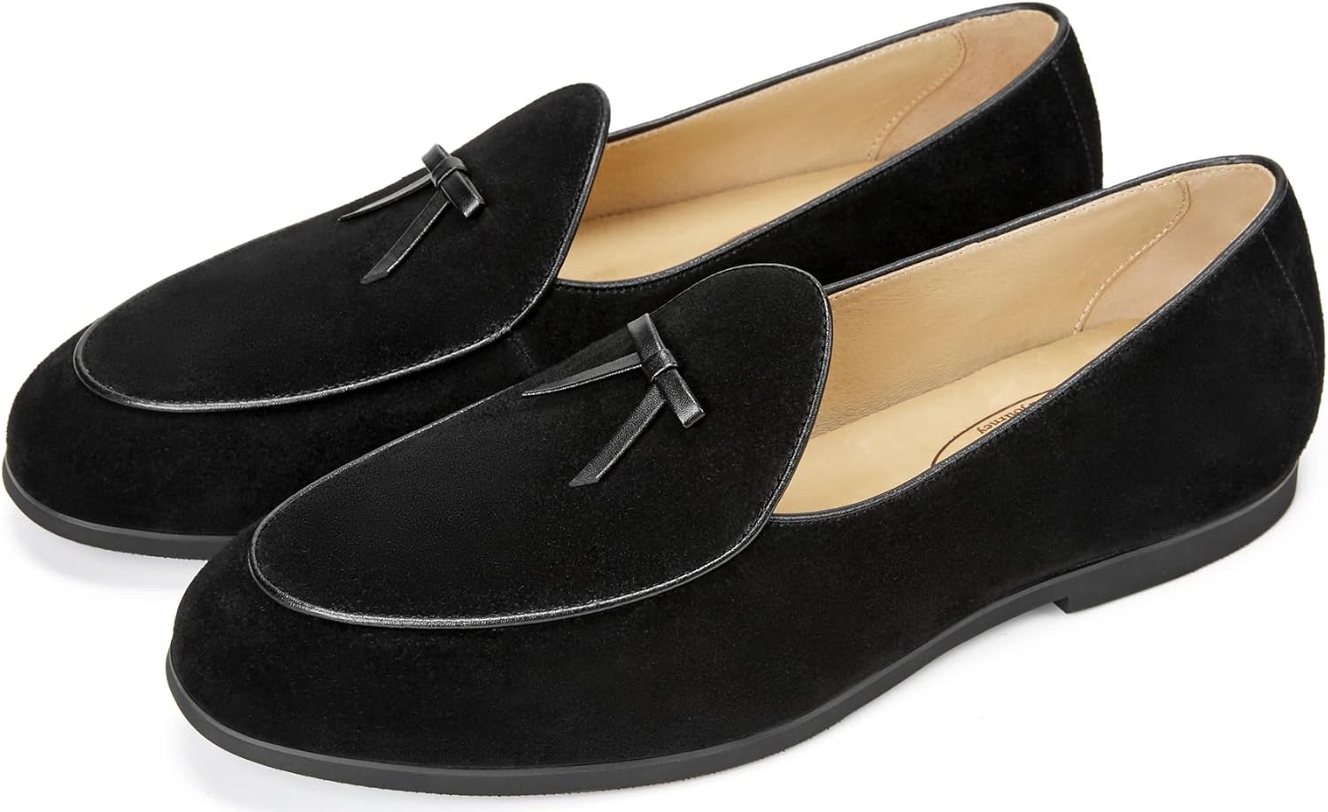 Journey West Men's Suede Leather Belgian Loafers for Men Slip-on Casual Penny Casual Loafers - Image 2