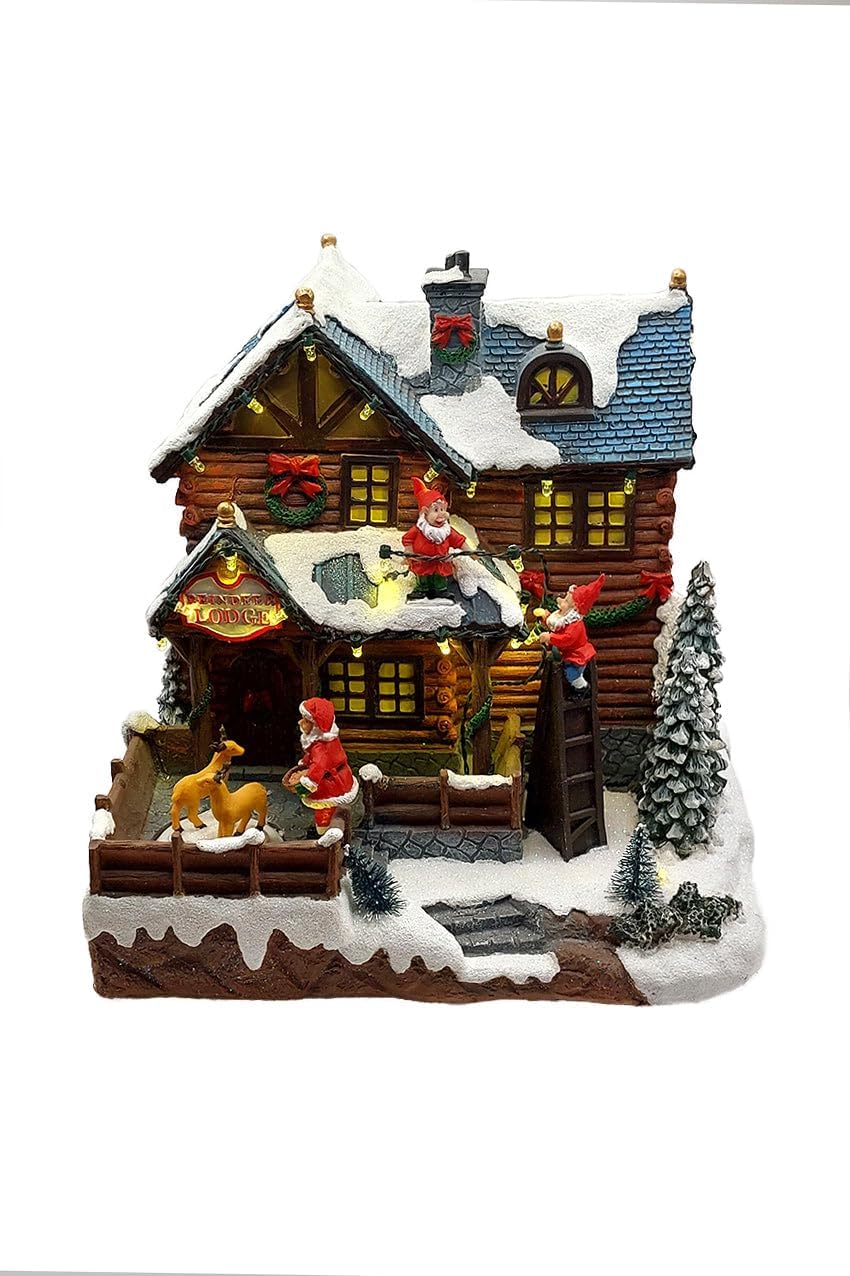 Wizardi Christmas Village - Snowy Hilltop House F07N5-6C