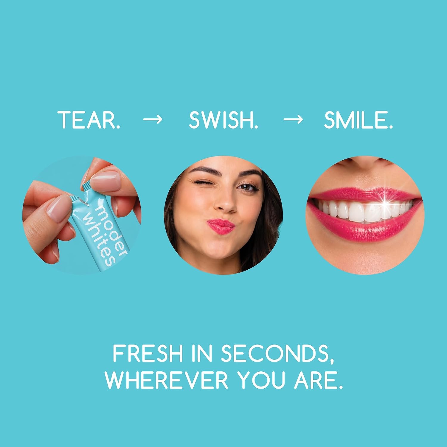 Travel Mouthwash Sachets, Alcohol-Free, Anti Bacterial, 10 ML | Single-Use 10 Pack (10 ML Each), Organic Fluoride Free Mouthwash, Alcohol-Free Anti Bacterial Mouth Rinse for Fresh Breath