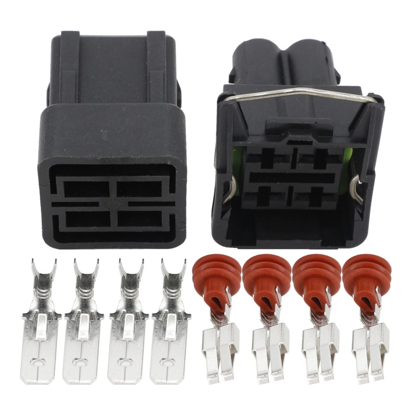 VAIGAI Yige Store 4 Pin Dj70454-6.3-11/21 Conector automático Femenino y Masculino 6.3 Serie con terminales 4p (Size : 5 Sets)