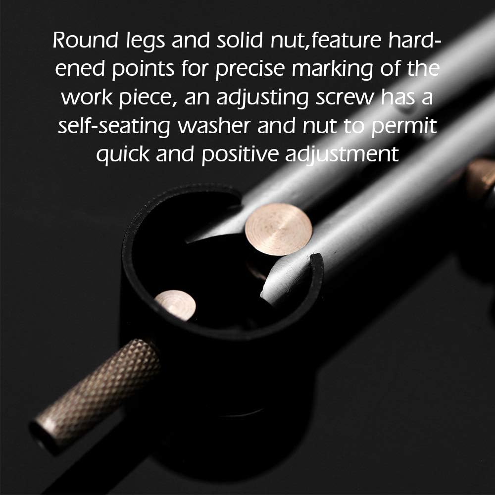 WUTA 2.8"Stainless Steel Spring Wing Divider Precision Scriber Caliper Tool Jewellery Metal Dividers Adjustable Spacing Compass Round Leg for Drawing Circles, Geometry, Wood, Metal,Leather Craft : Industrial & Scientific
