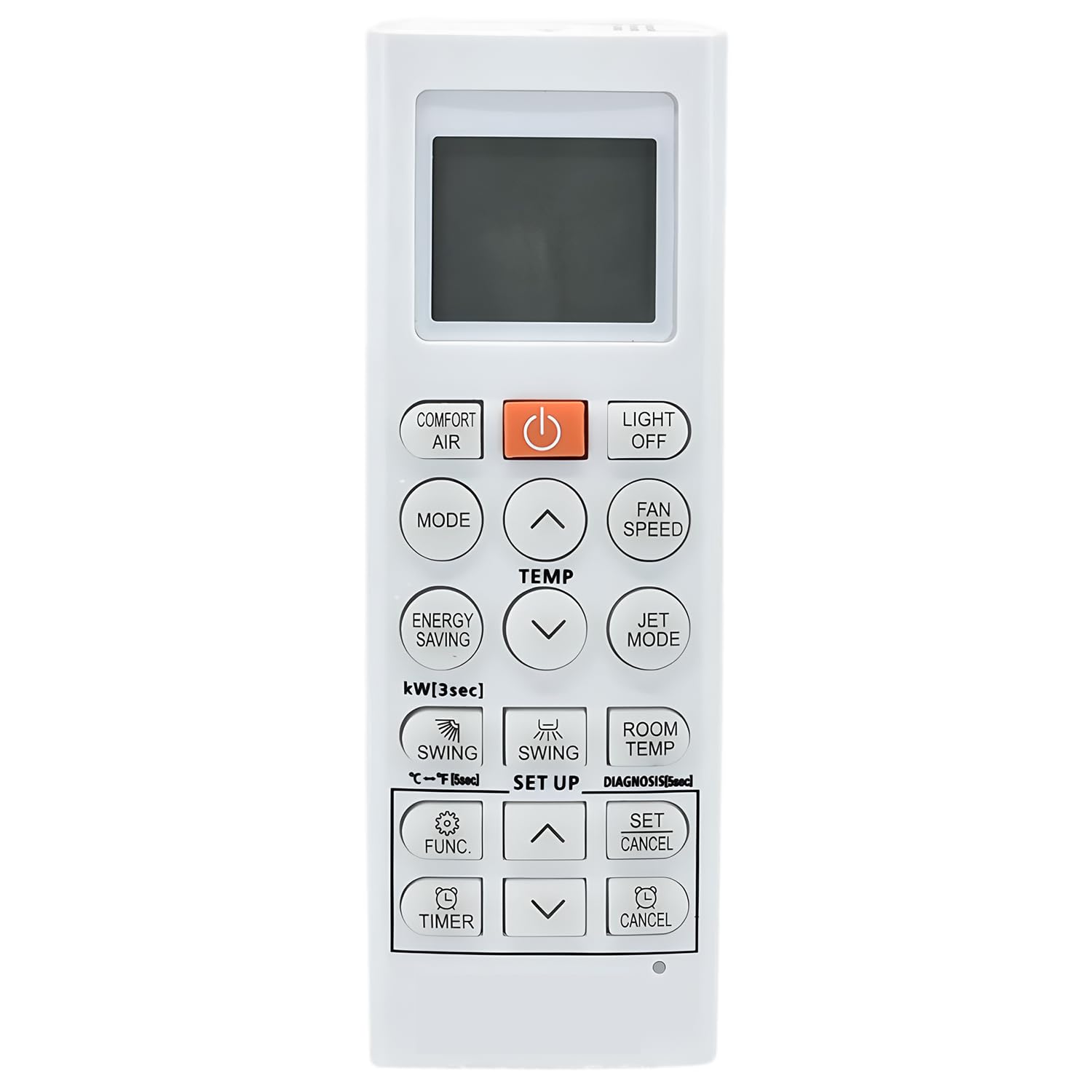 Azwok AKB74955602 remote control with battery compartment visible