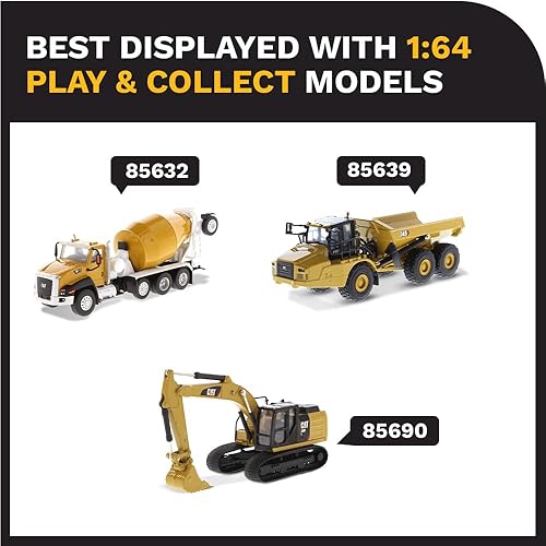 Miniatura 7 de Diecast Masters 164 Caterpillar CAT 950M Cargadora de ruedas con horquilla de troncos, cucharón y 2 postes de troncos 85635