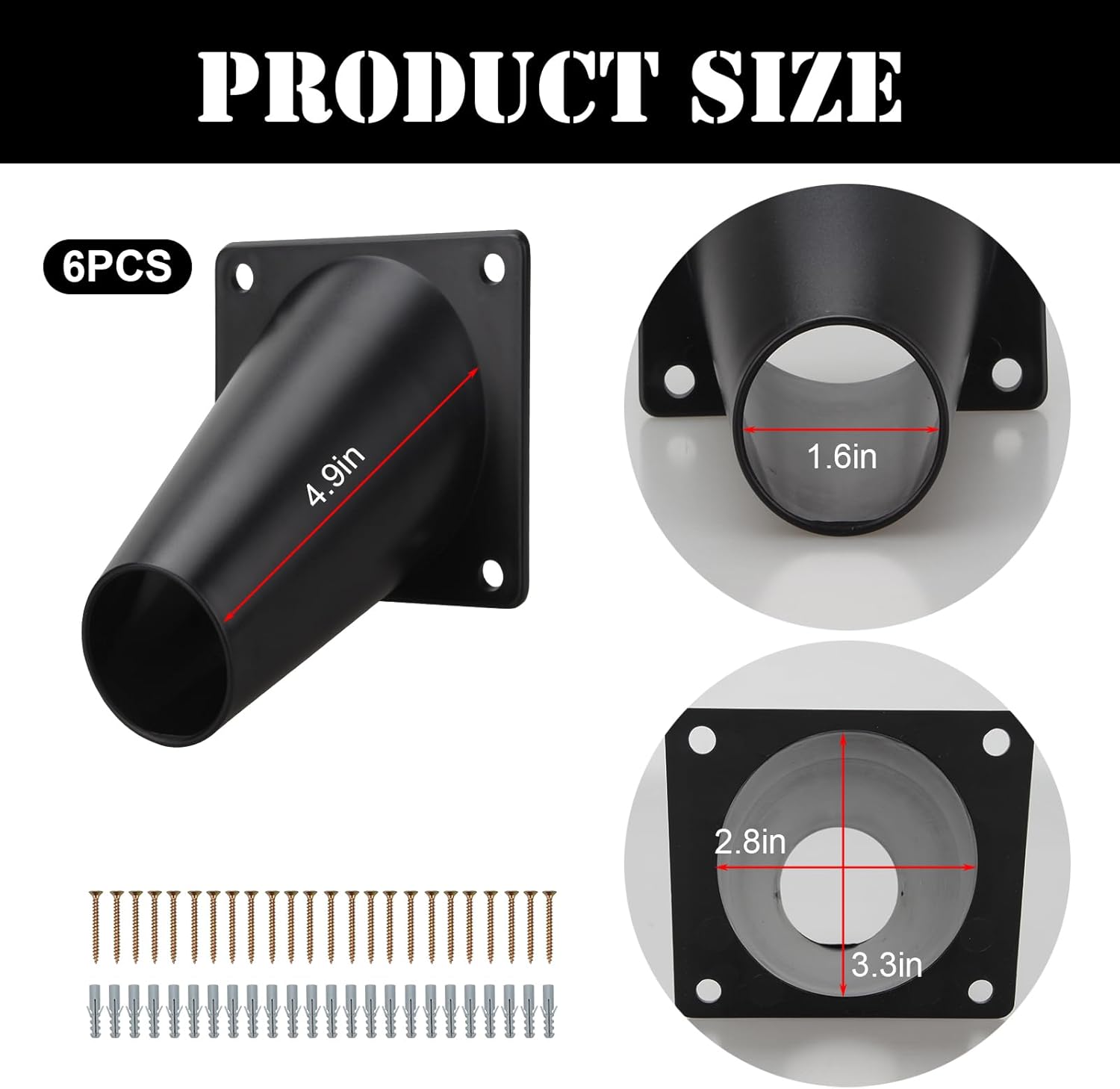 6 Pack Bat Exclusion Device One Way Door, Bat Removal Cone Bats Excluder Reusable Tool, Bats Remove Deterrent Trap Devices for Outdoor House Attic Control Removal