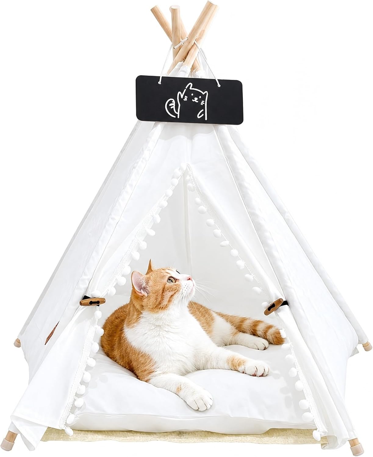 Dog & Cat Tent, Cat Houses for Indoor Cats, Washable Cat or Dog Houses | Pet Cute Cave, Bunny Hideout, Foldable Pet Teepee Small Animal Hideaway