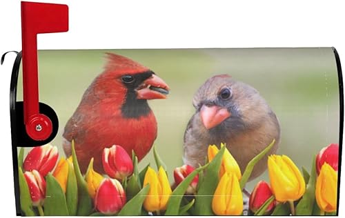 Miniatura 184 de Funda magnética impermeable para buzón de buzón de flores rústicas, pájaros y mariposas, decoración de buzón de 21 x 18 pulgadas Flores Rústicas