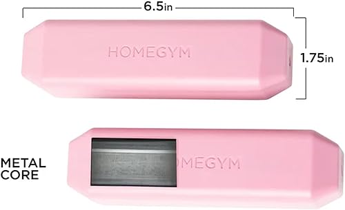 Miniatura 3 de Home Gym Juego de mancuernas rosas de 3 libras para mujeres y hombres, juego de 2 barras de 3 libras diseñadas para caminar, entrenamiento de