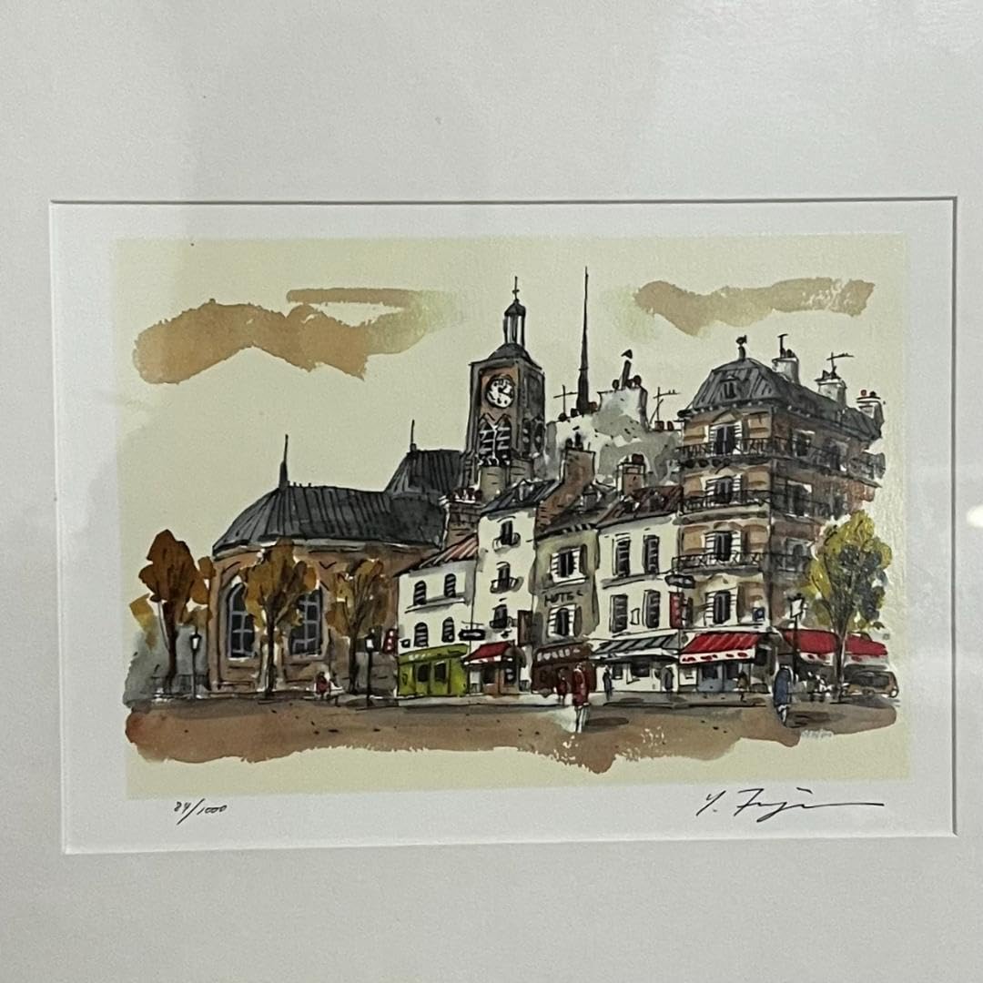 藤森悠二　絵画　リトグラフ　ヨーロッパ風景　3枚セット　おまとめ Amazon.co.jp: 藤森悠二 絵画 リトグラフ ヨーロッパ風景 3枚