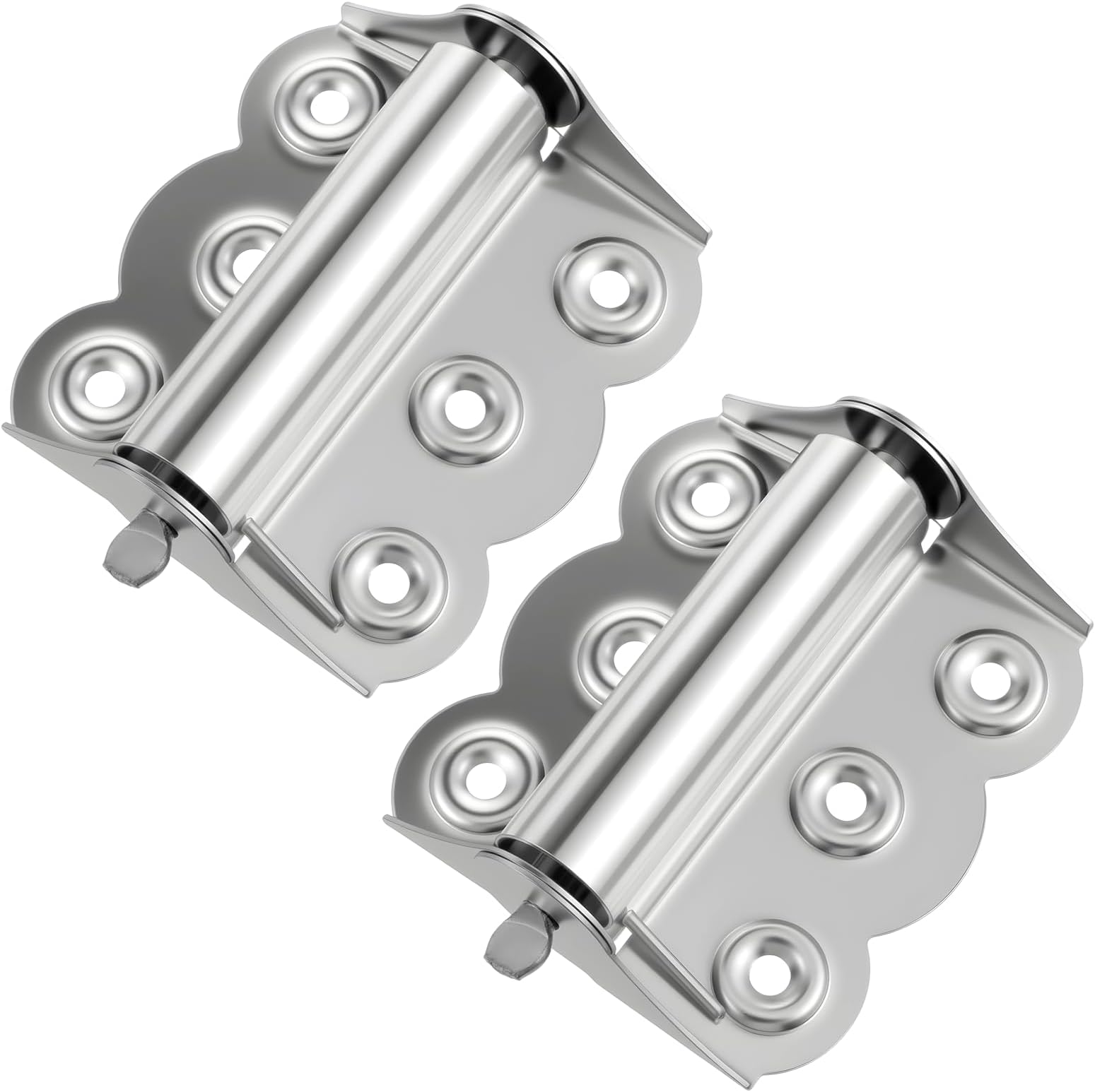 2 Pcs Screen Door Hinges Stainless Steel Self Closing Spring Loaded Hinges 2.4 x 3 Inch for Home Interior, Exterior Doors and Commercial Use