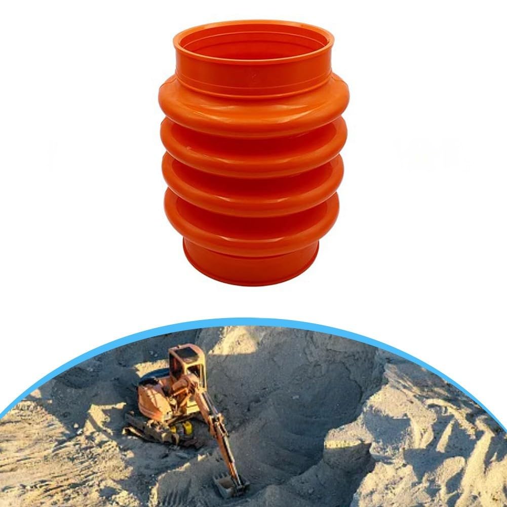 Bellow Boot 3540-10010 compatible con Mikasa MT70 MT72 MT74 MT75, cubierta de sellado antipolvo Rammer, funda de plástico resistente, 160 mm ID 250 mm de altura, naranja