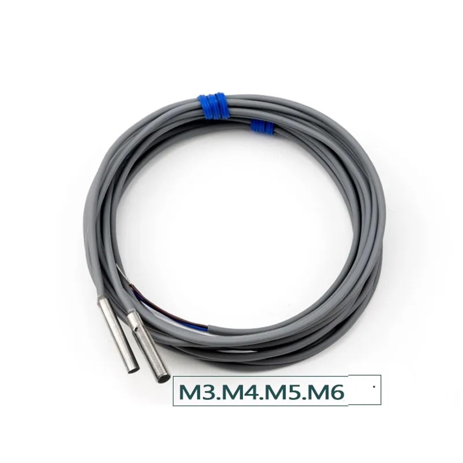 1 Uds. Mini interruptores de proximidad de acero inoxidable M3 M4 M5 M6 interruptor de Sensor inductivo NPN PNP 0,6mm 0,8mm 1mm 1,2mm distancia de detección(M4 with thread,0.6mm,PNP NC)