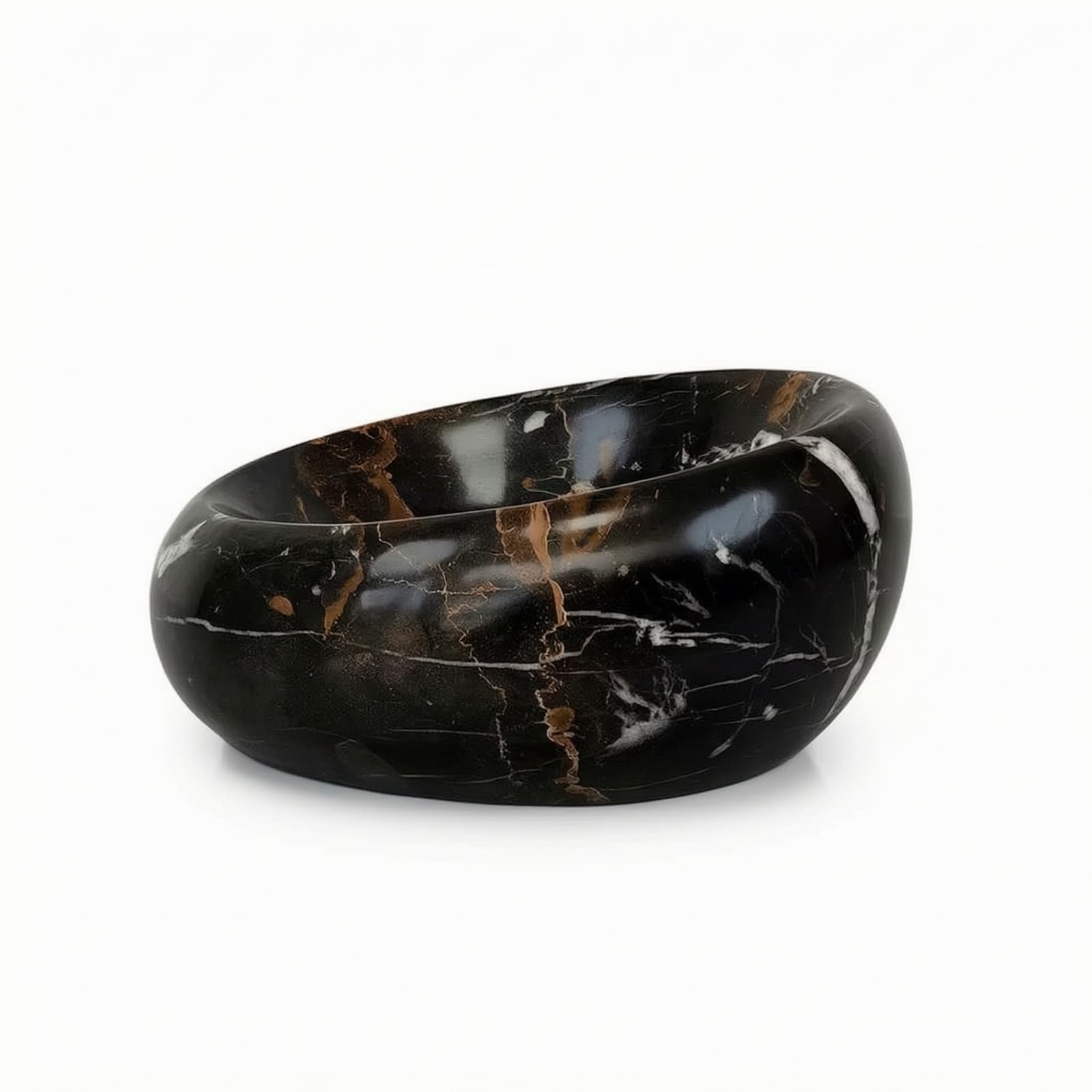 Ciotola in Marmo Minimalista Ciotola Decorativa Moderno Svuotatasche per Consolle, M2