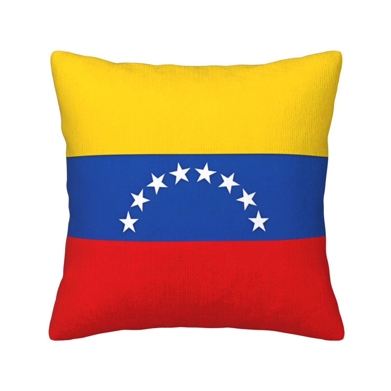 HGIUYDRD Flag of Venezuela Print Corduroy Throw Pillow with Invisible Zipper Closure for Living Room, Couch and Bed