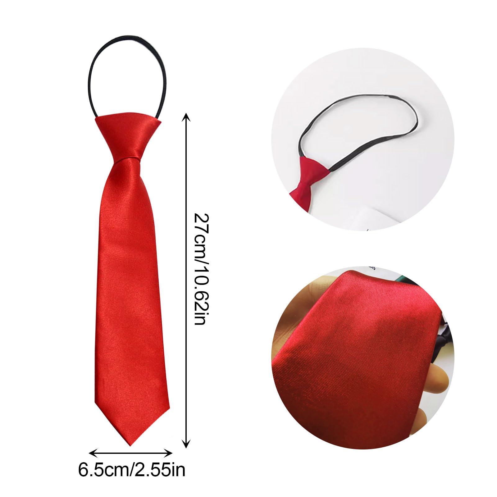 FUIPVGI 4 Piezas Corbata para Niños con Banda Elástica Flexible, Corbata Pre-atada con Aire de Seda y con Elástico Brillado, Corbatas Escolares para Niños Niña Escolar Uniforme Boda Fiesta