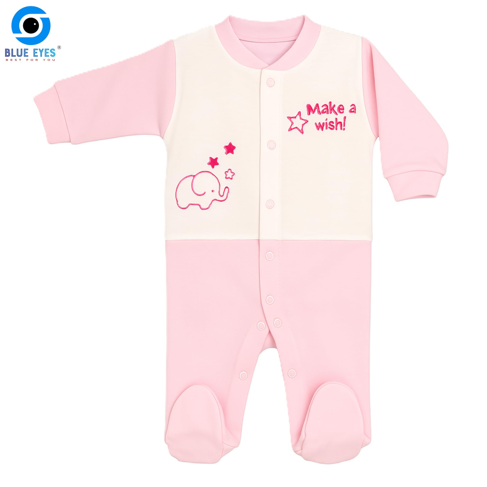 Blue Eyes Set de regalo para recién nacidos, 100 % algodón natural, equipamiento inicial, ropa unisex, set de regalo para bebés de 0 a 4 meses, 10 piezas (estrella rosa)