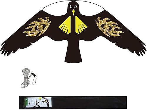 Flerigh La base direccional repelente de pájaros protege las plantas de las aves colocando una cometa con un poste en la parte superior de la base