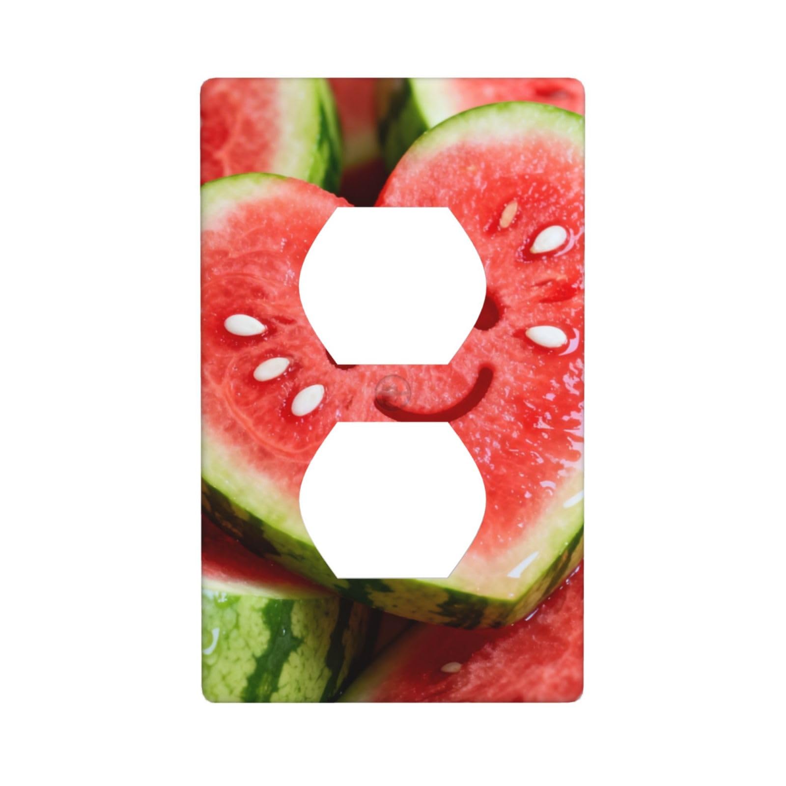 Watermelon Slices Decorative Switch Plate Cover-Unbreakable Polycarbonate Wall Plate for Home Office, 1 Gang with Screws