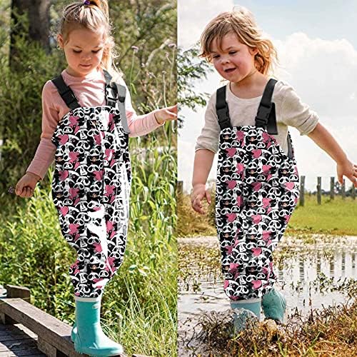 Baogaier meisjes regenbroek tuinbroek Rose Comfortabele Ademende Ongevoerde Wind en waterdichte Dunne Lichtgewicht Sport kinder regenbroek regenkleding met reflector, voor 3-4 jaar, maat 98-104