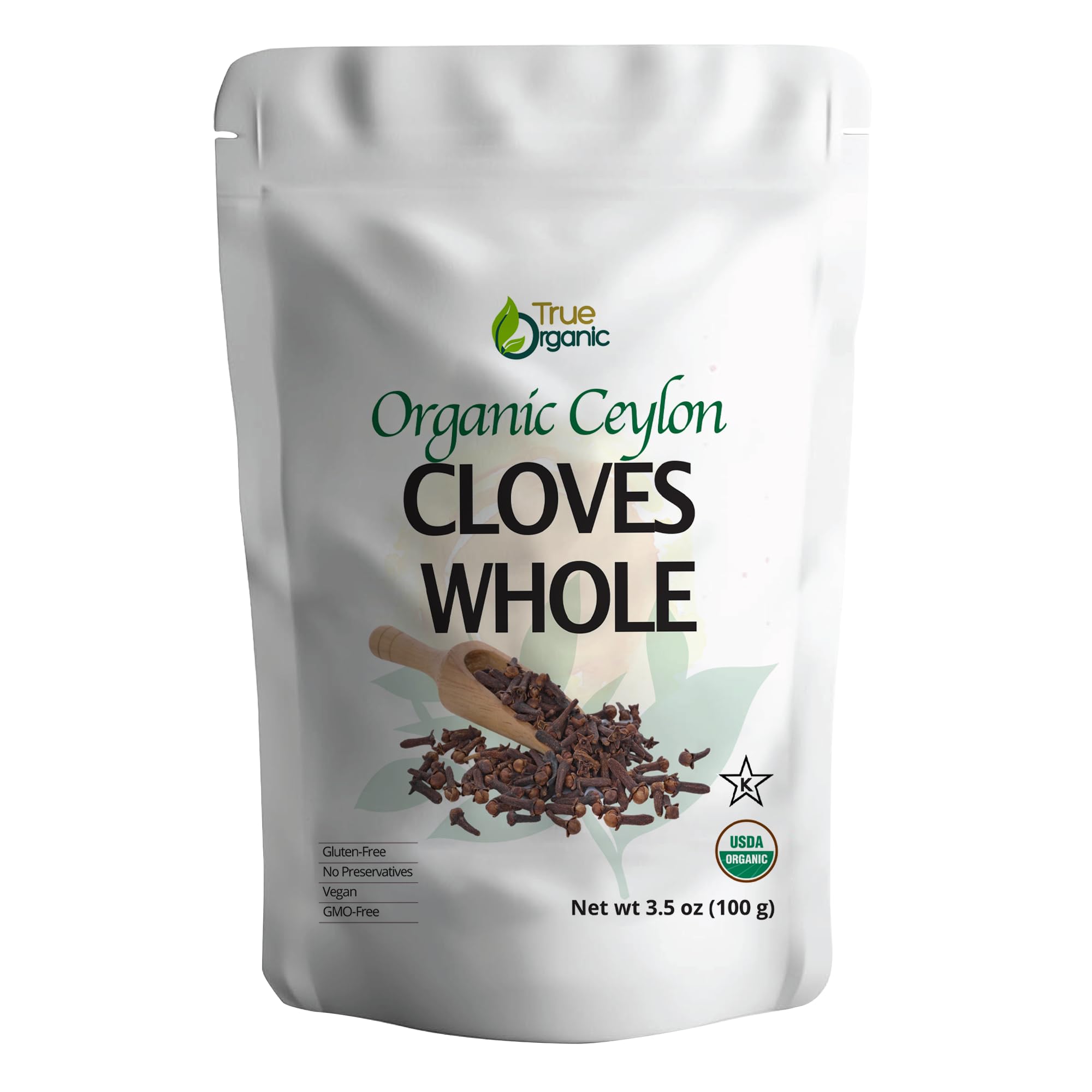 Ceylon Ground Cloves, 3.5 ounces, Organic Clove Powder USDA Organic & Kosher Certified, Non-GMO, Fresh Ground Cloves, Pure Ceylon Premium Quality.
