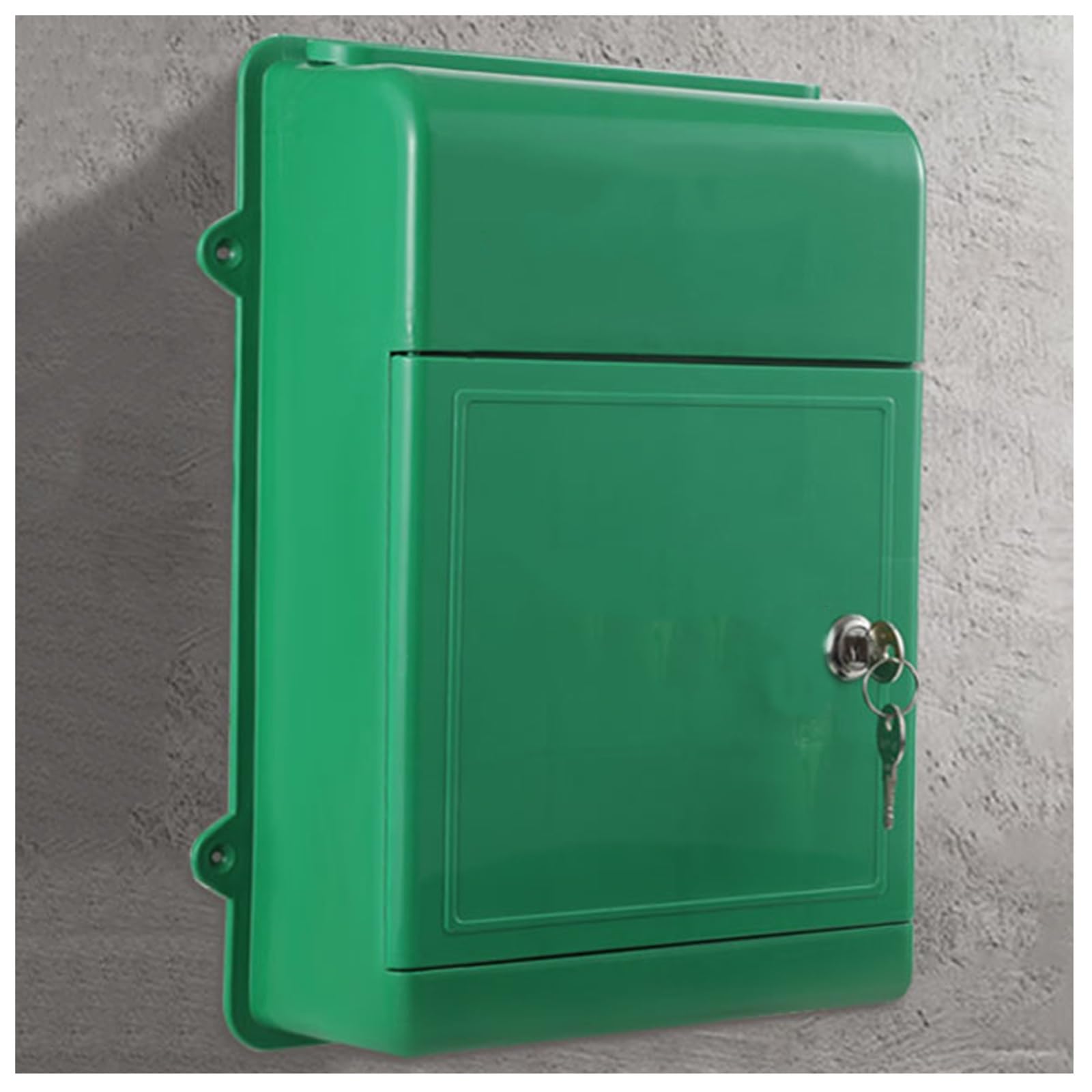 NQNFWCRJ Locking Hanging Wall Mailbox Outdoor Weather Proof Mailboxes Back Hollow Plastic Mailboxes Sturdy and Durability Suitable for Home Office