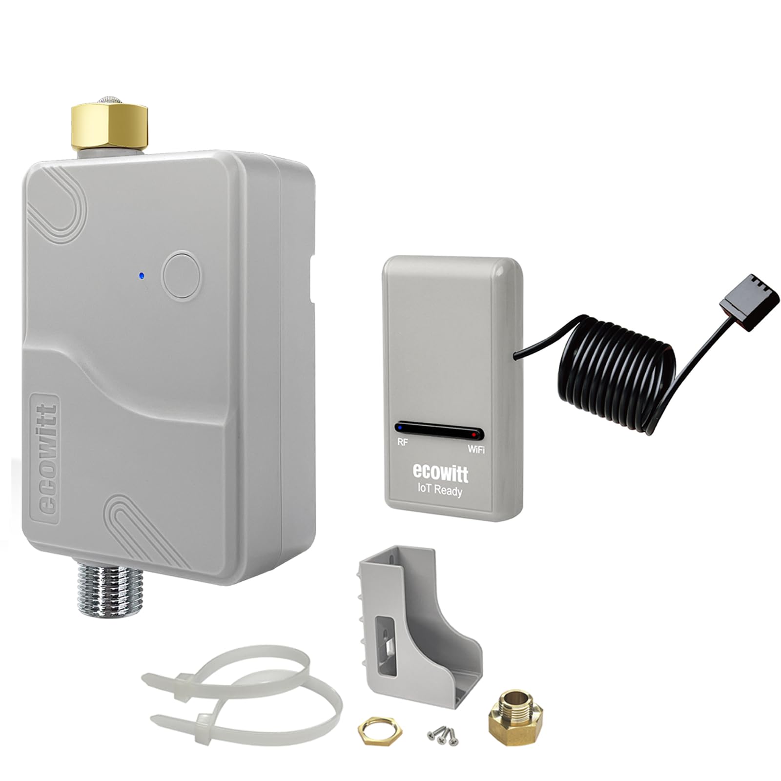 ECOWITT Timer Irrigazione giardino WFC01, Timer per l'irrigazione della con APP, Programmatore irrigazione a batteria Wifi GW1200, controller per l'irrigazione agricola impermeabile