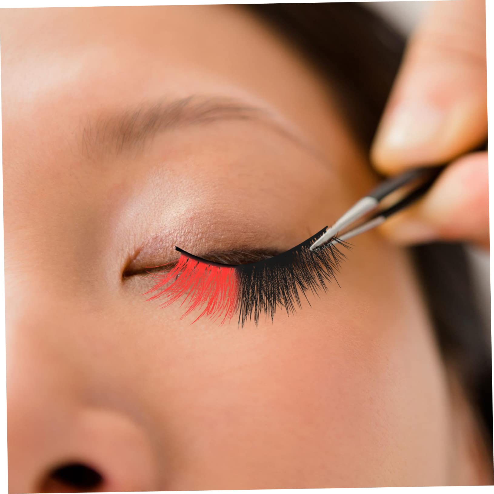 Housoutil 25pares Pestañas Postizas De Color Para Mujeres De Extensiones De Pestañas Reutilizables Para Maquillaje De Fiesta y