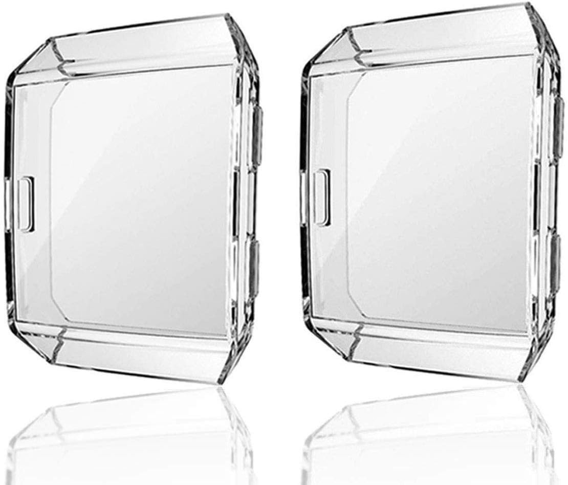 Ultra Slim Soft Full Cover Case for Fitbit Ionic, Opretty Crystal TPU Protective Cases Frame Shockproof Cover Shell Accessories for Fitbit Ionic Smart Watch (Clear 2Pcs)