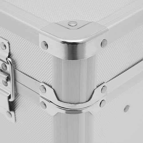 Miniatura 8 de KONGKUNI Caja de almacenamiento apilable para discos de vinilo, soporte de 50 álbumes, organizador de almacenamiento de archivos portátil con