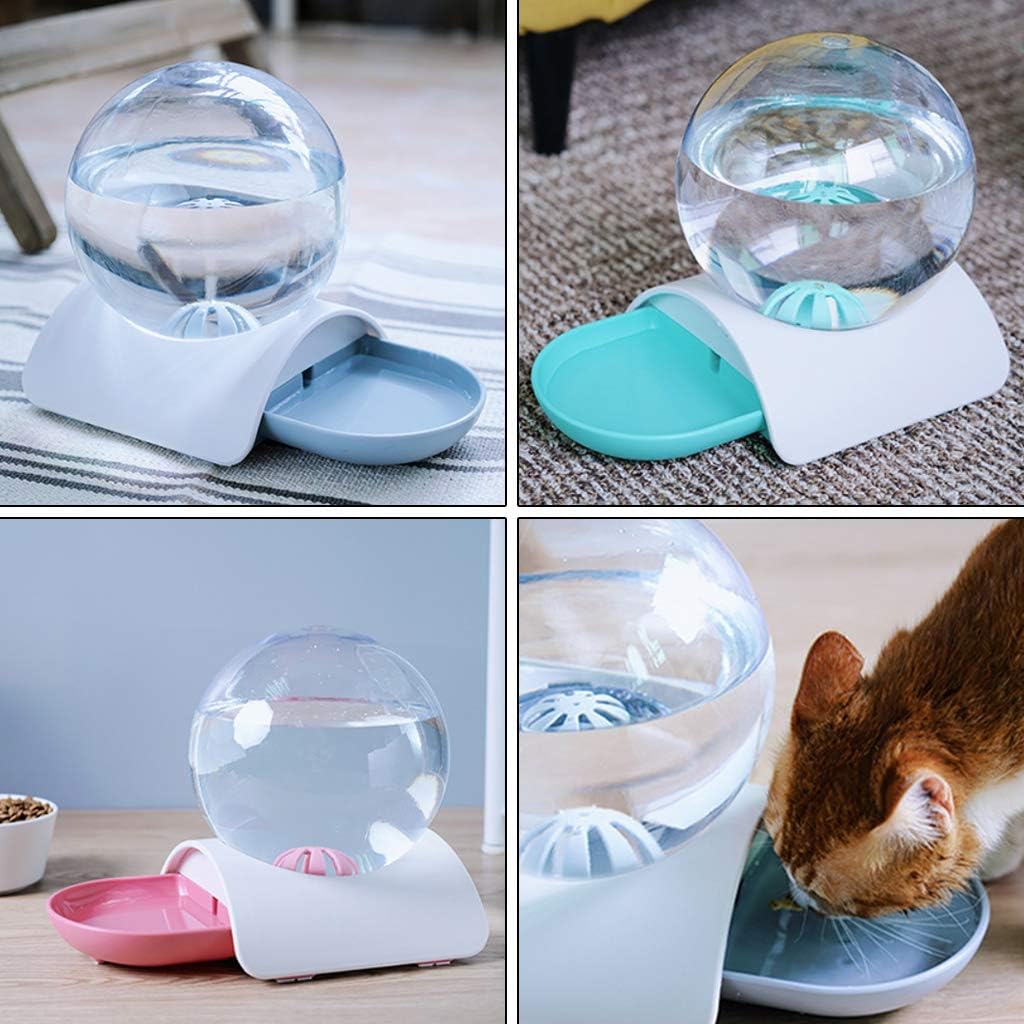 SHU GE Dog Feeding,Cats Water Fountain Automatic Replenishment Pet Drinking Bowl Quiet Water Dispenser 2.8L Capacity Clear