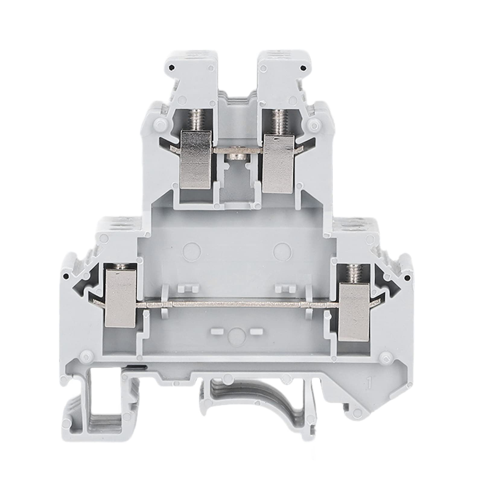 Morsettiera per guida, 100 pezzi 500 V 32 A Terminale per montaggio su guida DIN Morsettiera per cablaggio su guida in rame a doppia fila Blocco UKK-5