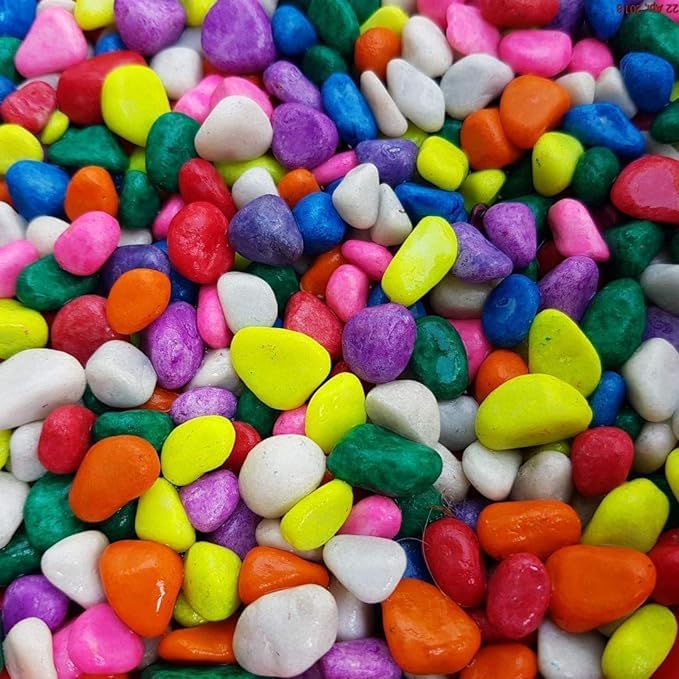 BABA KA DEEWANA (Multicolour, 2 Kg) Colourful Glossy Pebbles Stones | Decorative Garden Aquarium & Outdoor Decoration (B0D7QP6CML) Amazon Price History, Amazon Price Tracker