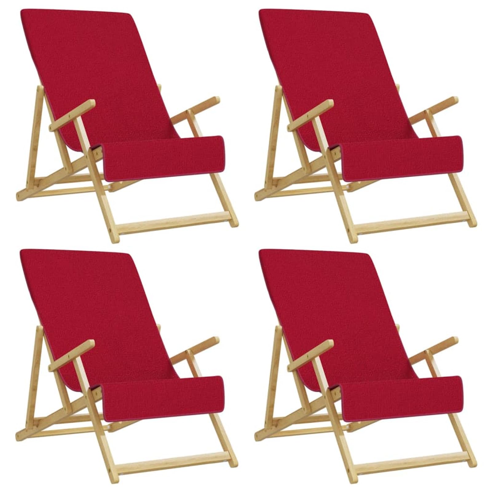 ZEYUAN Strandtücher 4 STK. Burgunderrot 60x135 cm Stoff 400 GSM, Hamamtuch, Saunahandtuch, Badehandtuch - 3157056