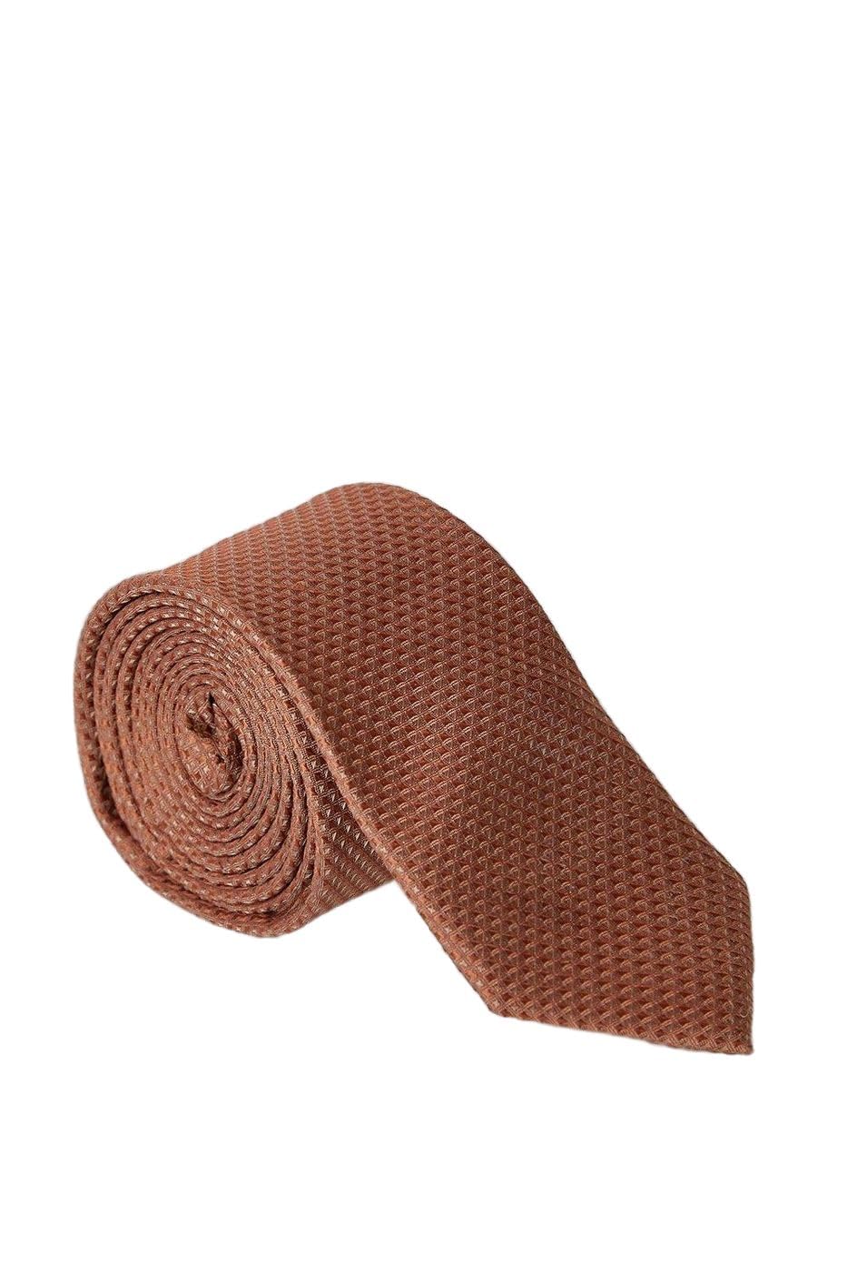 Burton Men's Rust Textured Tie, One Size,