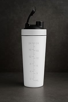 GREEN DAYS Stainless Steel Gym Shaker with Steel Blender with Mixer Ball Protein Powder BPA Free, 750mL, Heavy Quality (White) Boys & Girls - image, photos