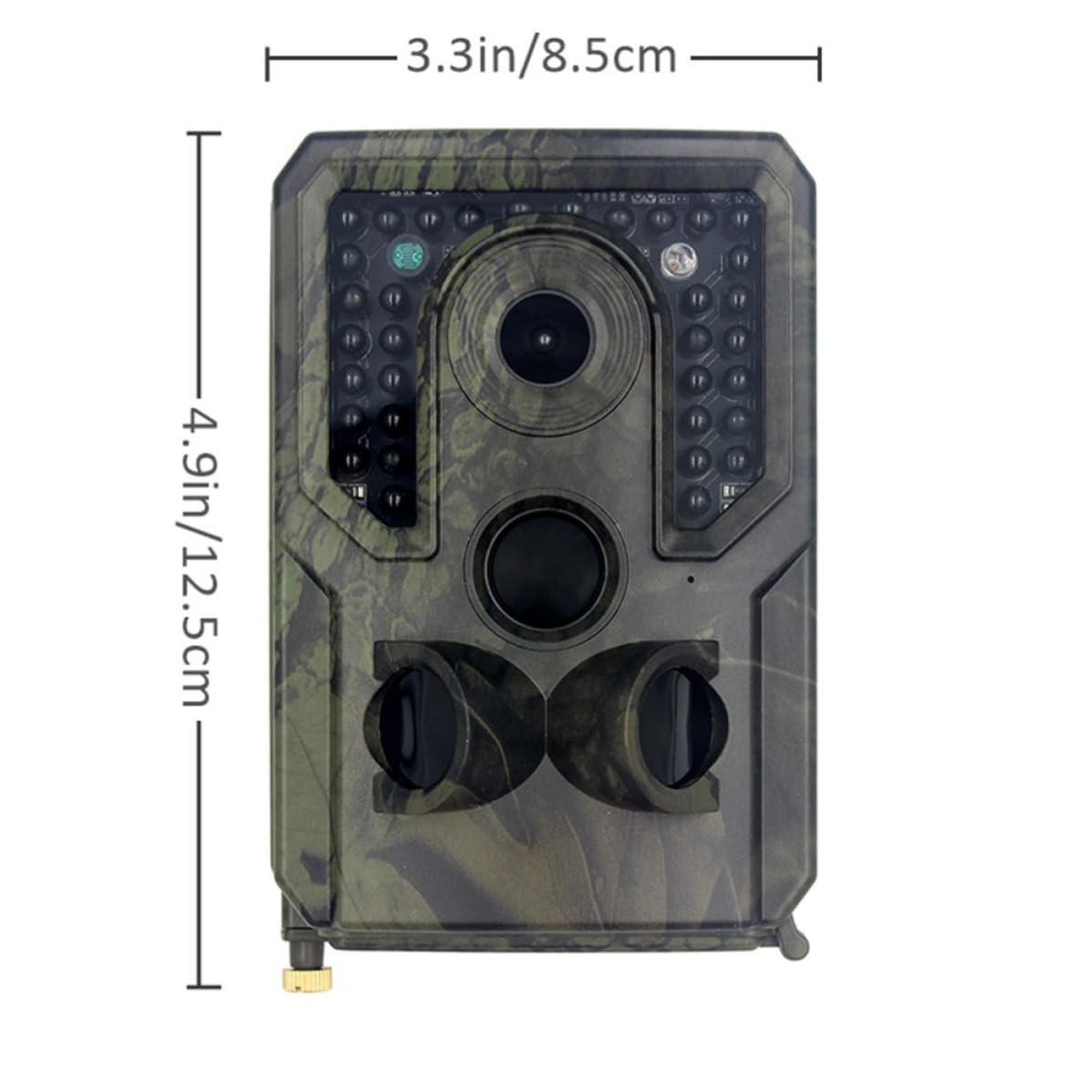 Cámara de Caza Negro de 12 Megapíxeles para Exteriores, 1080p