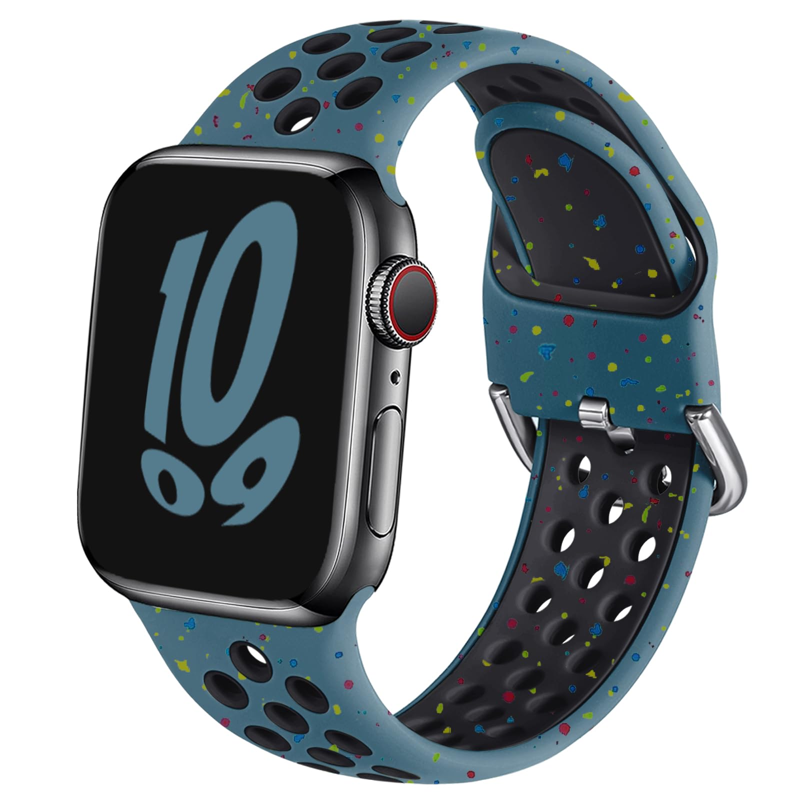 Muranne Sport Band Compatible with Apple Watch 38mm 40mm 41mm 42mm 44mm 45mm 49mm for Women Men, Recycled Plastic Soft Silicone Replacement Strap For iWatch SE Ultra Series 9 8 7 6 5 4 3 2 1