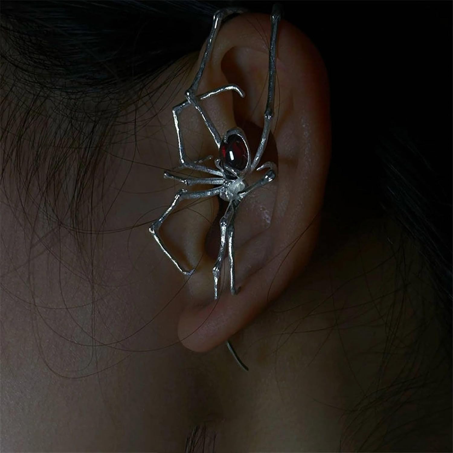 Halloween Spiders Earrings Ear Cuff Scary & Funny Costume Accessories for Cosplay Party Supplies for Women image 3