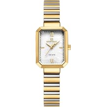NAVIFORCE Woman Simple Retro Style Bracelet Stainless Steel Watches, Vintage Rectangular Case Watch for Women with Adjustment Tool