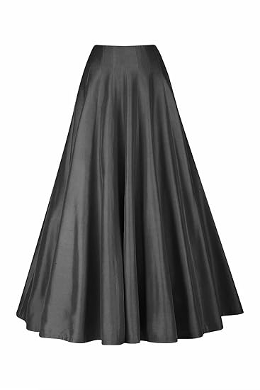 Silk Fabric Long Kali Pattern Skirt