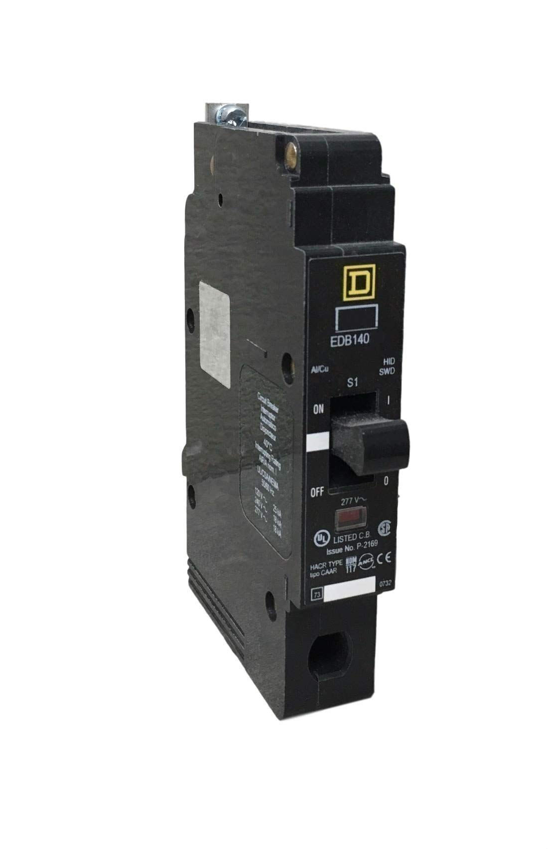 SCHNEIDER ELECTRIC 277-VOLT 50-AMP EDB14050 Miniature Circuit Breaker 277V 50A, Black