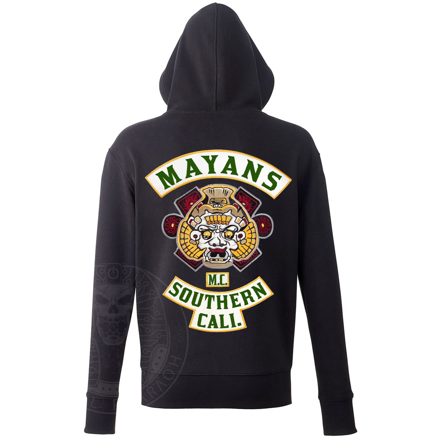 Digital Pharaoh SOA SAMCRO SOUTHERN CALI MAYANS Embroidered Patch HOODIE Redwood Original Jax Teller