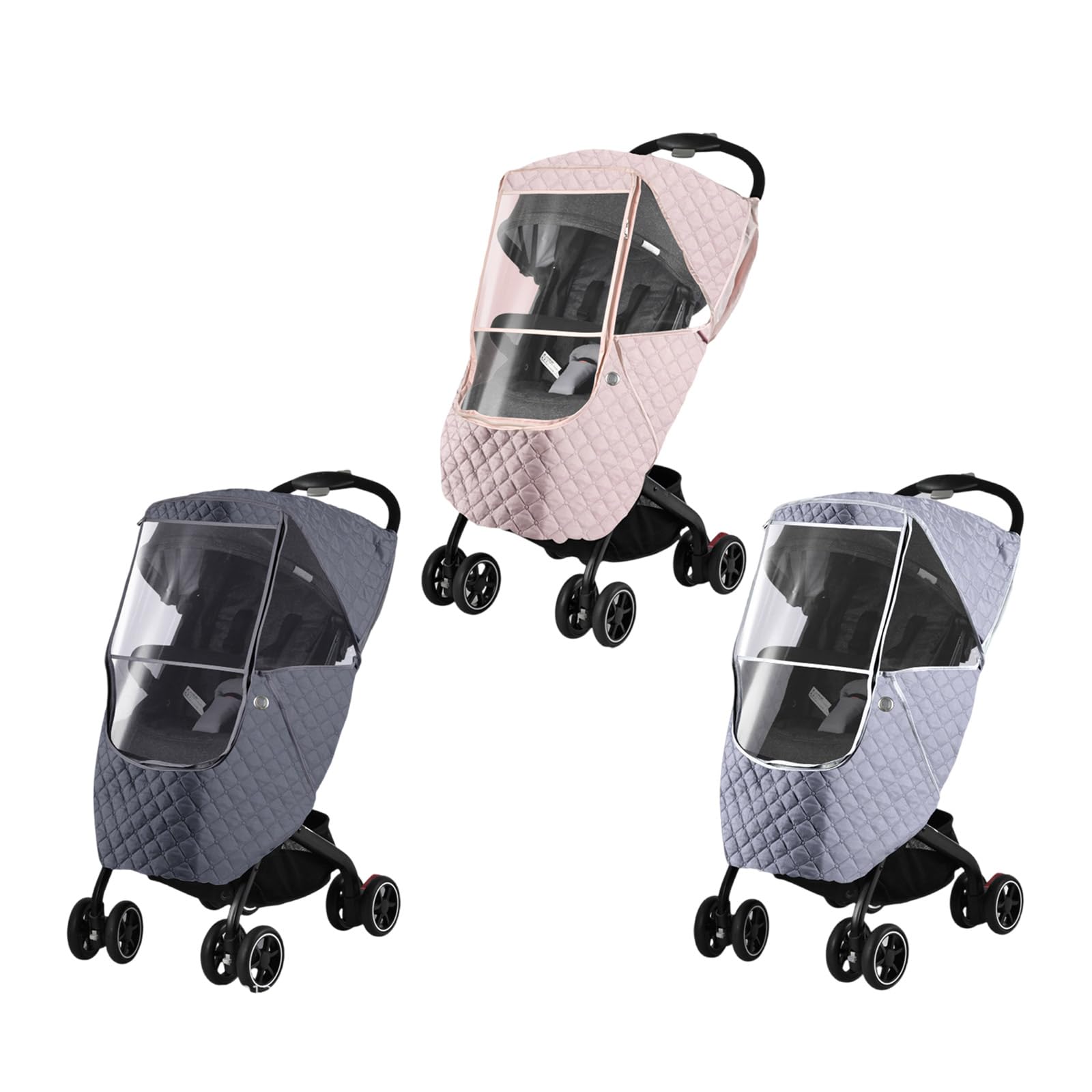 Fundas de invierno para cochecito de bebé, protección contra la intemperie, transpirable, resistente al viento, de algodón, ajuste universal