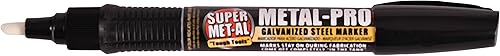 Super Met-Al 04049 Metal Pro - Marcador de pintura galvanizante, negro, 1 unidad (paquete de 1)